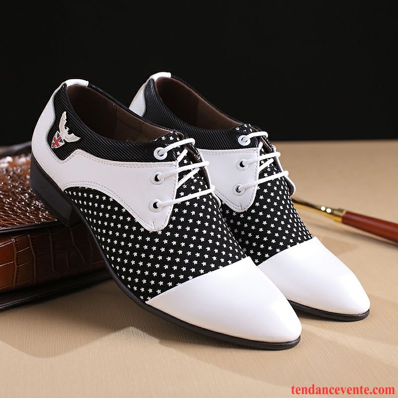 Derbies Homme Printemps Angleterre Décontractée Entreprise Jeunesse Blanc Noir