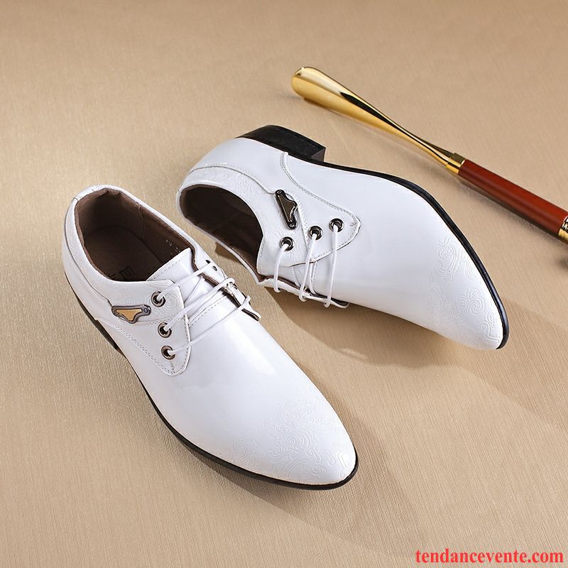 Derbies Homme Printemps Angleterre Décontractée Entreprise Jeunesse Blanc Noir