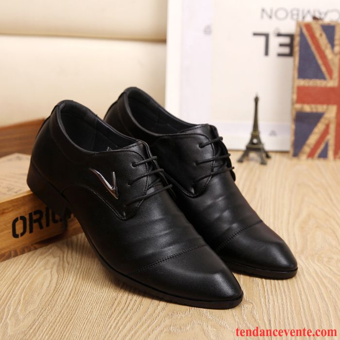 Derbies Homme Printemps Angleterre Décontractée Entreprise Jeunesse Blanc Noir