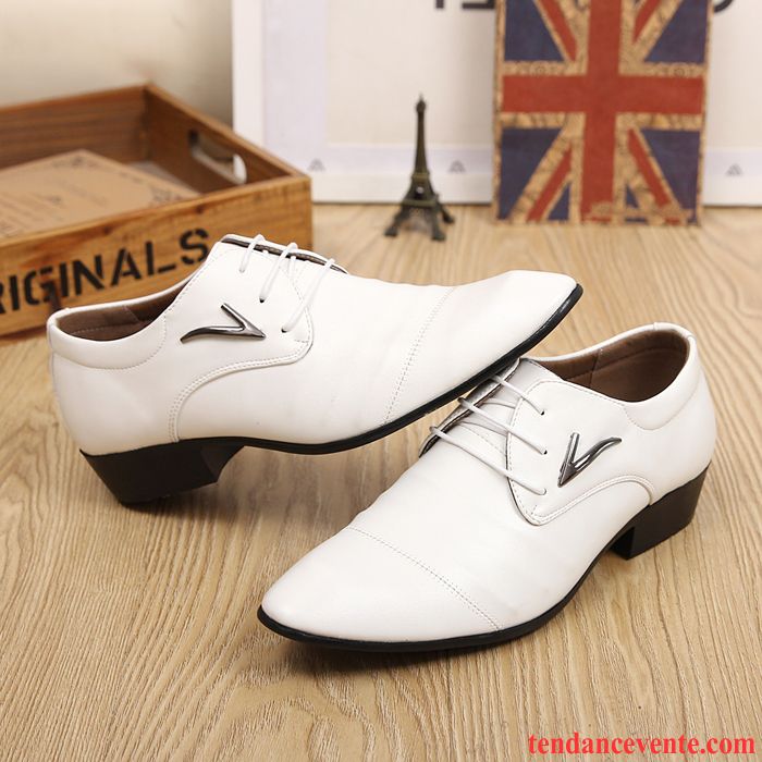 Derbies Homme Printemps Angleterre Décontractée Entreprise Jeunesse Blanc Noir