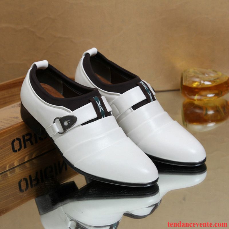 Derbies Homme Printemps Angleterre Décontractée Entreprise Jeunesse Blanc Noir