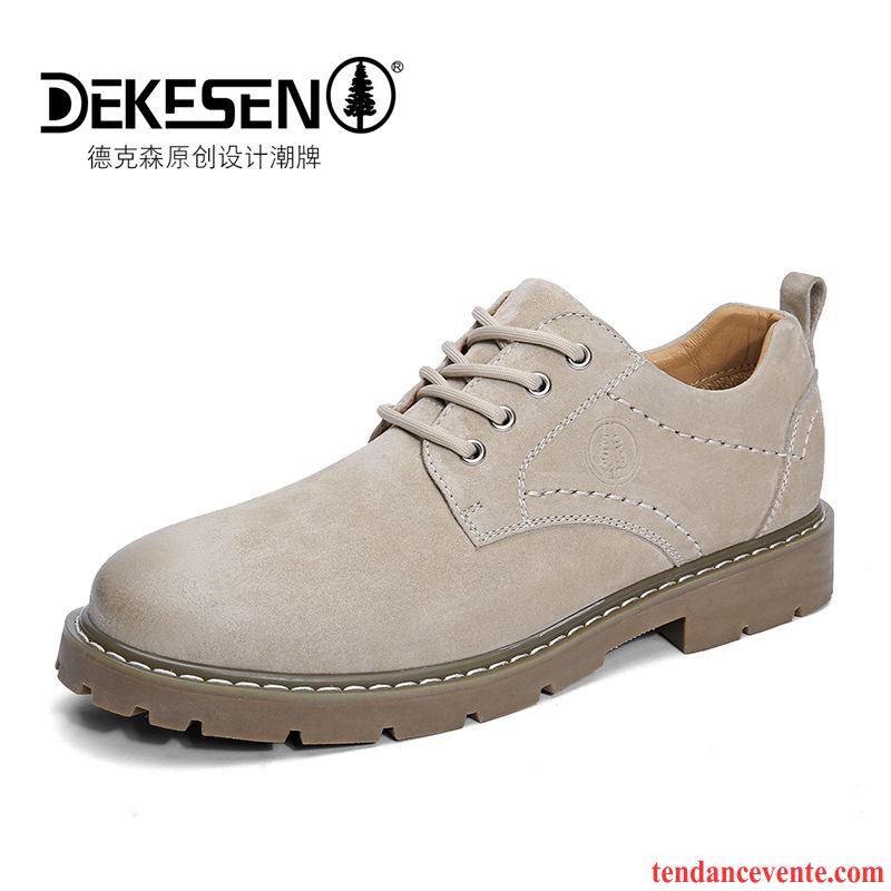 Derbies Homme Tendance Cuir Véritable Chaussures De Travail Taillissime Angleterre Gros Brun