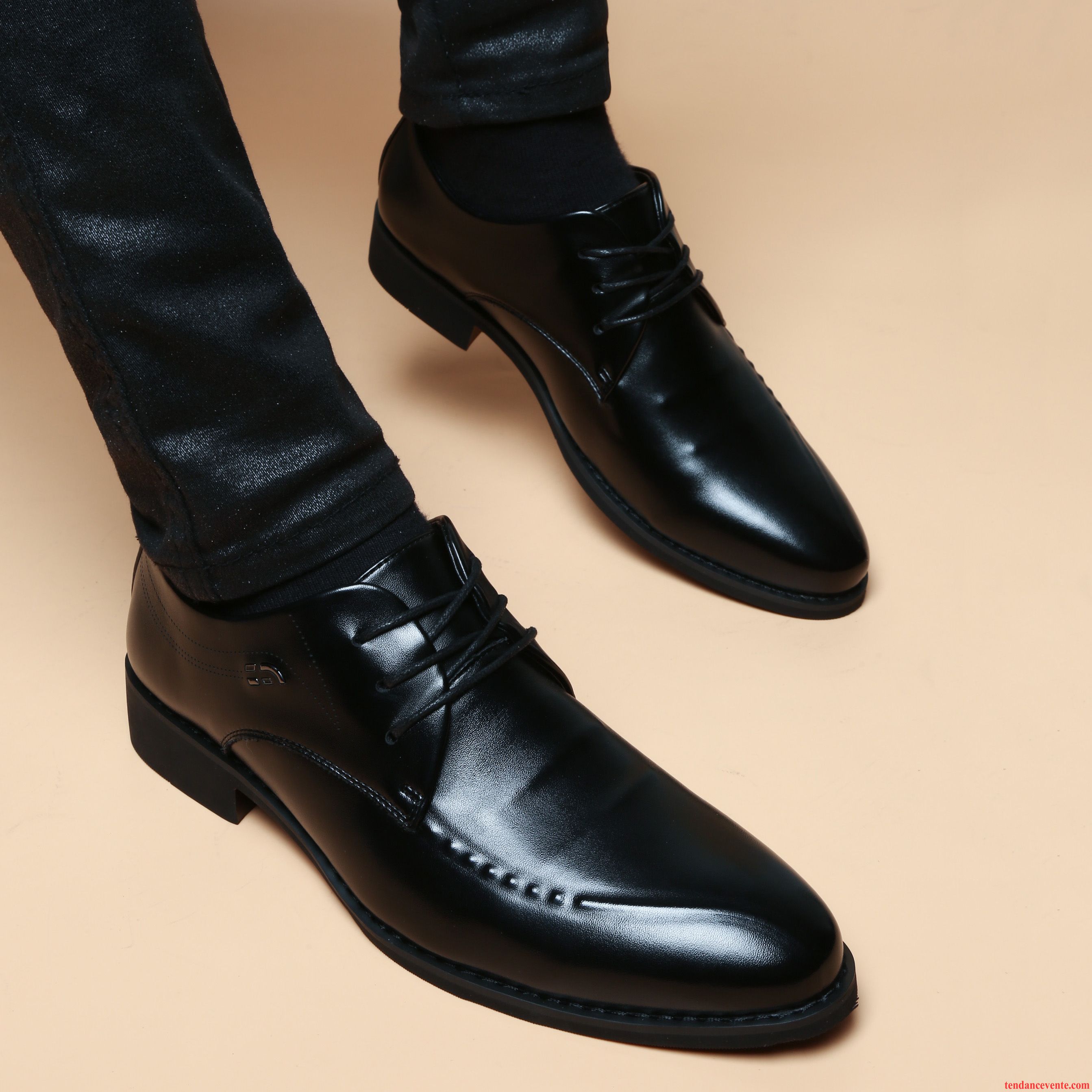 Derbies Homme Tendance Hiver Plus De Velours Jeunesse Angleterre Augmenté Noir