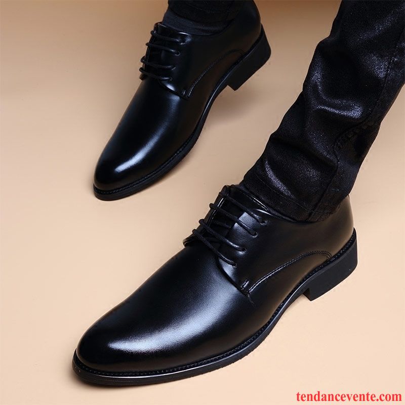 Derbies Homme Tendance Hiver Plus De Velours Jeunesse Angleterre Augmenté Noir