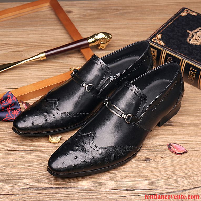 Derbies Homme Tendance Pointe Pointue Angleterre Printemps Taillissime Cuir Véritable Bordeaux