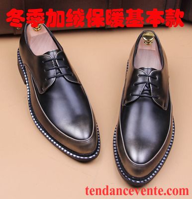 Derbies Homme Tendance Respirant Décontractée Printemps Pointe Pointue Mariée Rouge