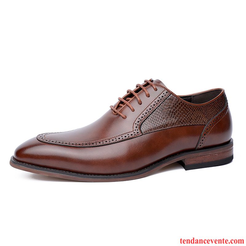 Derbies Homme Tendance Respirant Entreprise Mariée Angleterre Tous Les Assortis Brun