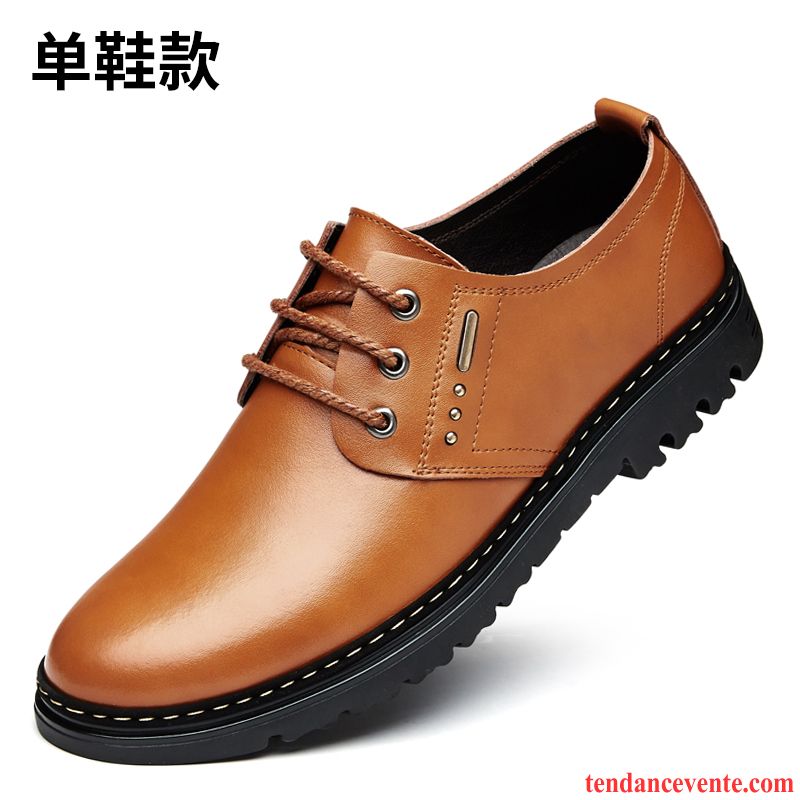 Derbies Hommes Soldes Hiver Tendance Entreprise Cuir Véritable Homme Printemps Angleterre Chaussures En Coton Taillissime Décontractée Mauve Vente