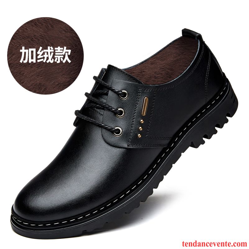 Derbies Hommes Soldes Hiver Tendance Entreprise Cuir Véritable Homme Printemps Angleterre Chaussures En Coton Taillissime Décontractée Mauve Vente