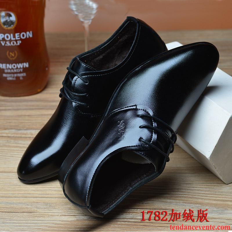 Derbies Mode Homme Décontractée Homme Chaussures En Coton Entreprise Pointe Pointue Tendance Hiver Marine