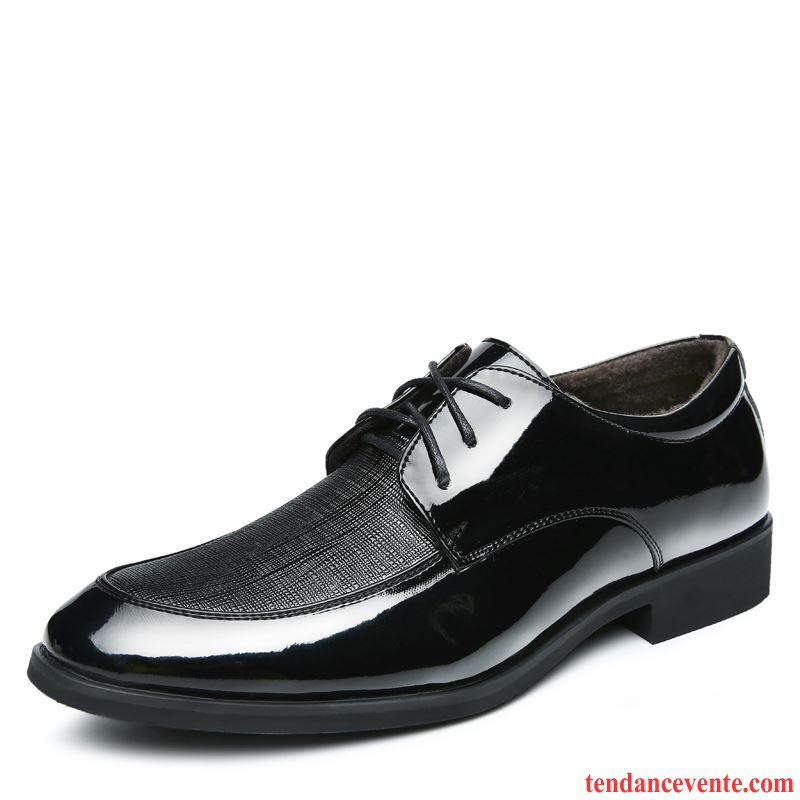 Derbies Noires Et Blanches Homme Chaussures En Coton Noir Entreprise Décontractée Chauds Hiver Homme Tendance Plus De Velours