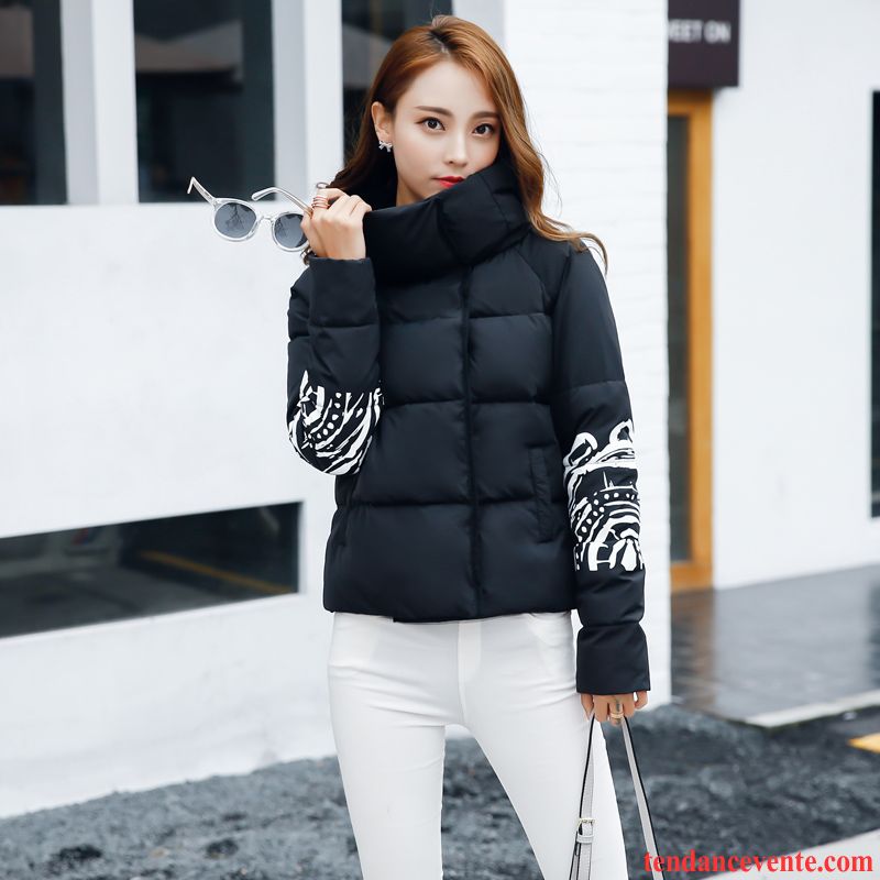 Doudoune A Fourrure Femme Petit Style Tendance Mince Renforcé Hiver Slim L'automne Court Mode Femme Blanc Pardessus Saumon