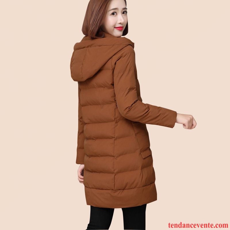 Doudoune D Hiver Femme Militaire Vert Pardessus Chauds Renforcé Matelassée Manteau En Coton Slim Femme Longue Hiver