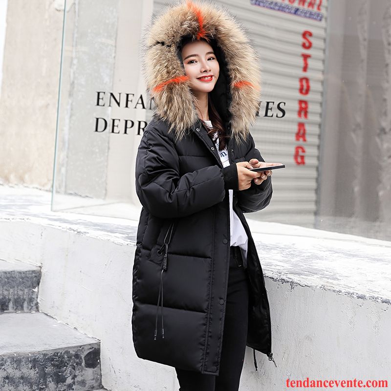 Doudoune En Promo Femme Hiver Matelassé Longue Grand Col De Fourrure Étudiant Taillissime Manteau En Coton Femme Baggy Renforcé Militaire Vert Kaki