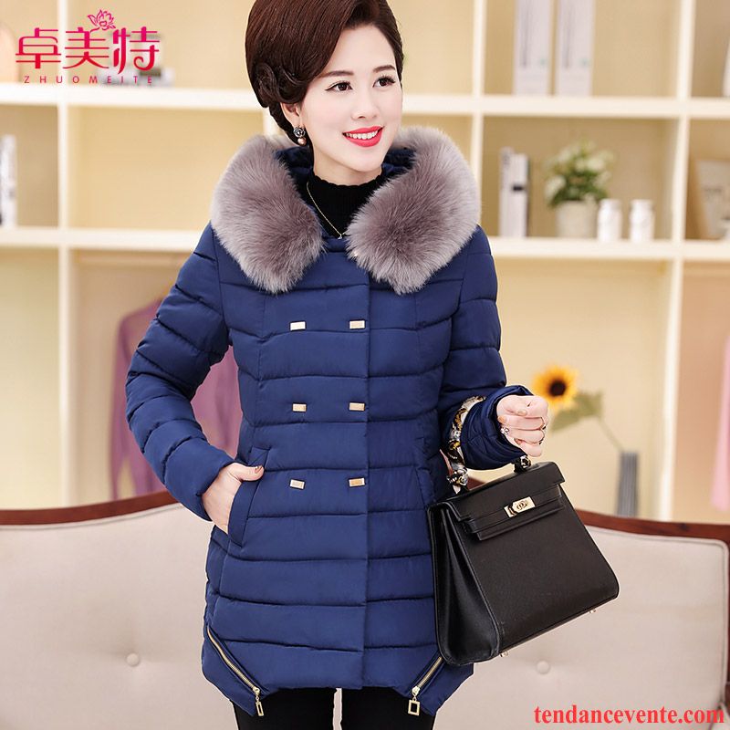 Doudoune Femme Bien Chaude Renforcé Manteau En Coton Matelassé Femme Vêtements D'hiver Pardessus Longue Blé