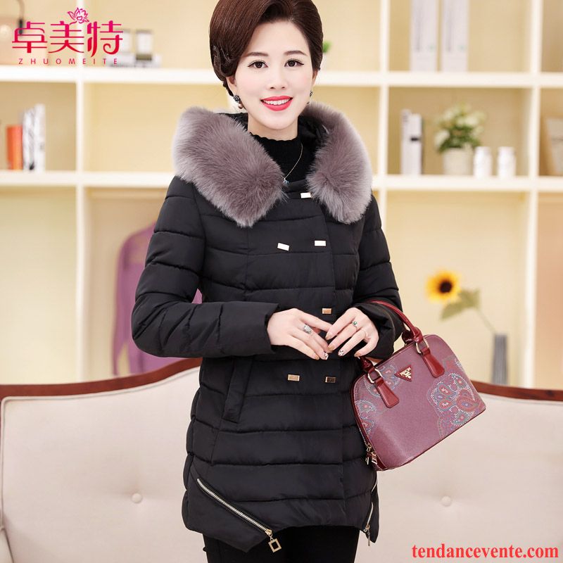 Doudoune Femme Bien Chaude Renforcé Manteau En Coton Matelassé Femme Vêtements D'hiver Pardessus Longue Blé