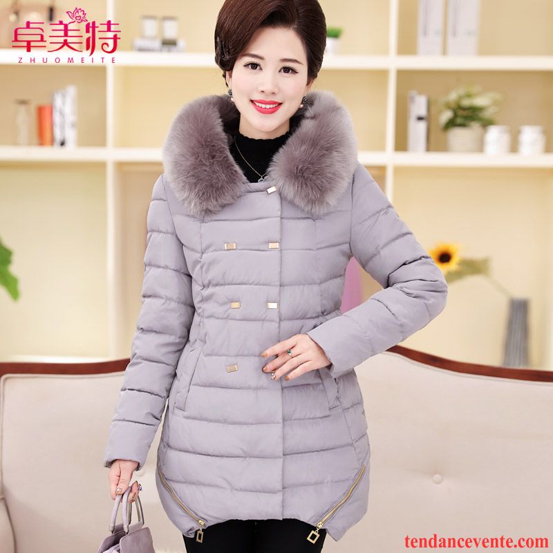 Doudoune Femme Bien Chaude Renforcé Manteau En Coton Matelassé Femme Vêtements D'hiver Pardessus Longue Blé