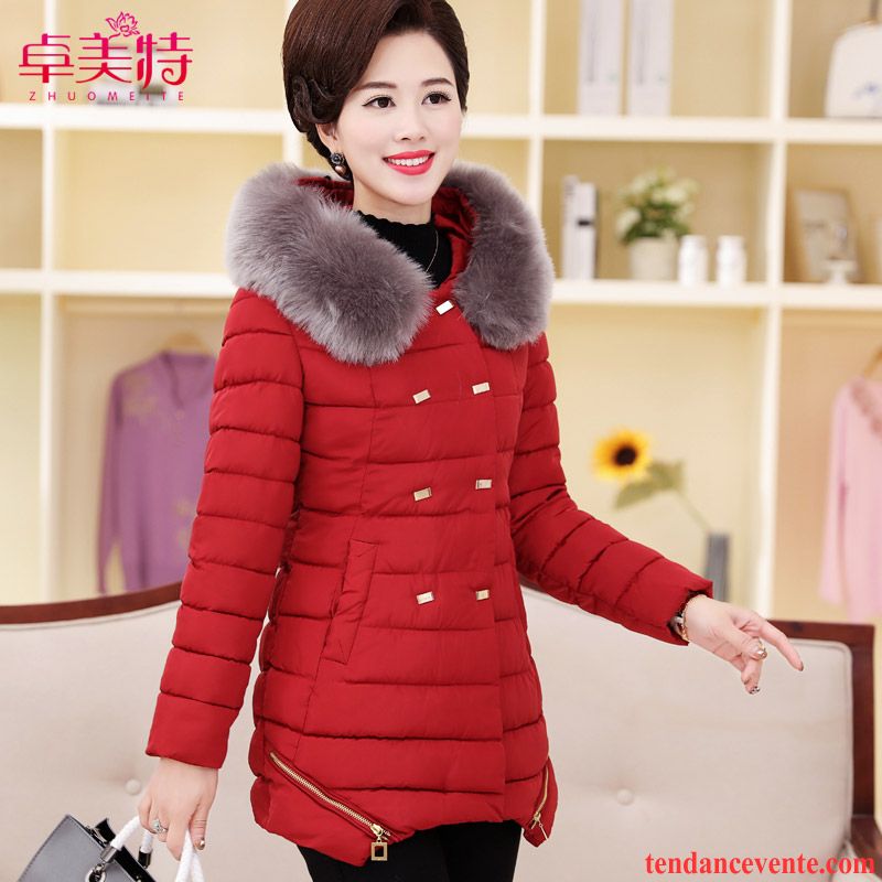 Doudoune Femme Bien Chaude Renforcé Manteau En Coton Matelassé Femme Vêtements D'hiver Pardessus Longue Blé