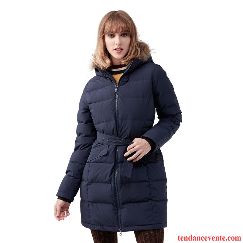 Doudoune Femme Duvet Pas Cher Longue Capuche Pardessus Ente Unten Ultra Noir Respirant Imperméable Chauds Blanc Dame De Plein Air