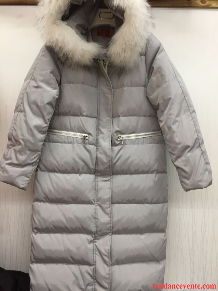 Doudoune Femme Gros Col Taillissime Longue Femme Tendance Hiver Clearance À Vendre Baggy Renforcé Blanc