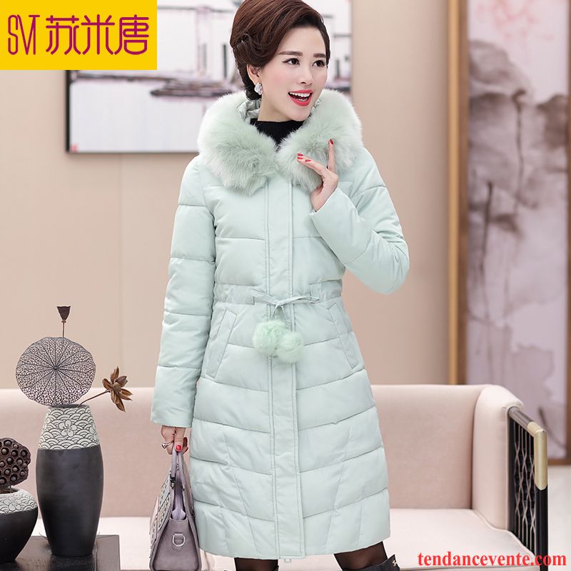 Doudoune Femme Plume Pas Cher Longue Femme Renforcé Hiver Manteau En Coton Vêtements D'hiver Matelassé Mince Pardessus Lavande