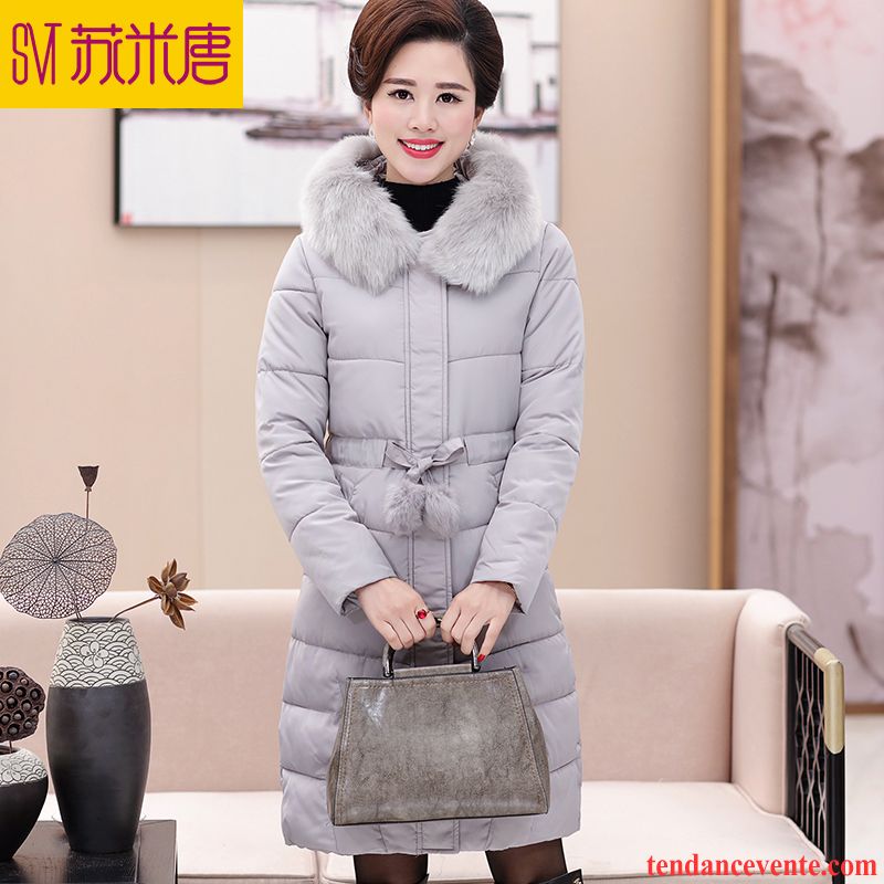 Doudoune Femme Plume Pas Cher Longue Femme Renforcé Hiver Manteau En Coton Vêtements D'hiver Matelassé Mince Pardessus Lavande