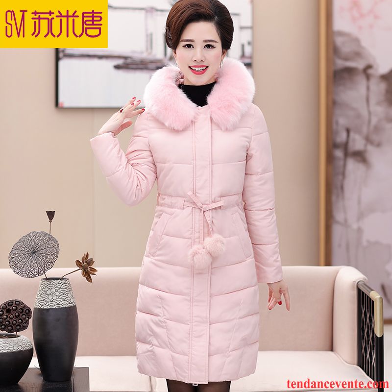 Doudoune Femme Plume Pas Cher Longue Femme Renforcé Hiver Manteau En Coton Vêtements D'hiver Matelassé Mince Pardessus Lavande