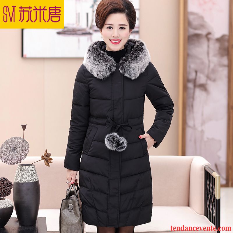 Doudoune Femme Plume Pas Cher Longue Femme Renforcé Hiver Manteau En Coton Vêtements D'hiver Matelassé Mince Pardessus Lavande