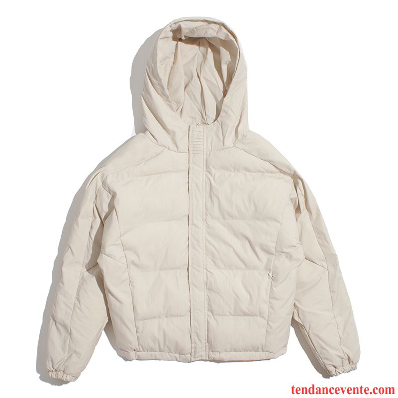 Doudoune Homme Avec Fourrure Renforcé Capuche Matelassé Rose Baggy Homme Hiver Fantaisie Court Manteau En Coton Pure