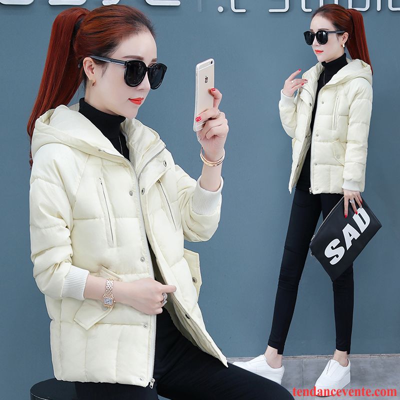 Doudoune Marque Femme Vert Matelassée Tendance Pardessus Hiver Court Femme Manteau En Coton Tous Les Assortis Neige