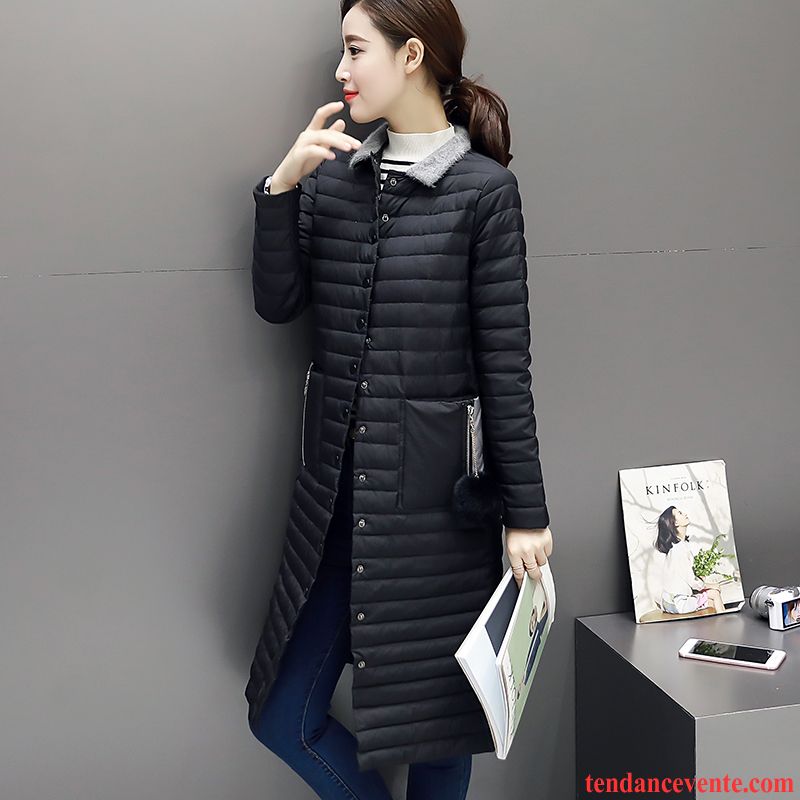 Doudoune Noir Femme Pas Cher Lumière Pardessus Chauds Mince Femme Longue Hiver Mauve