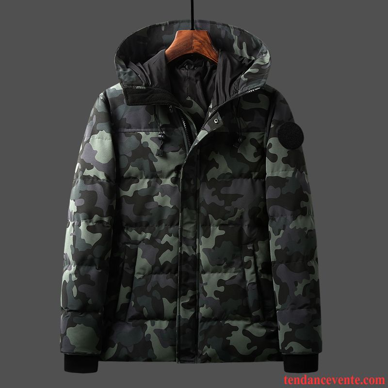 Doudoune Sans Manche Homme Noir Vêtements D'hiver Manteau En Coton Matelassée Bleu Tendance Renforcé Homme Camouflage Pardessus Taillissime Bleu Vente