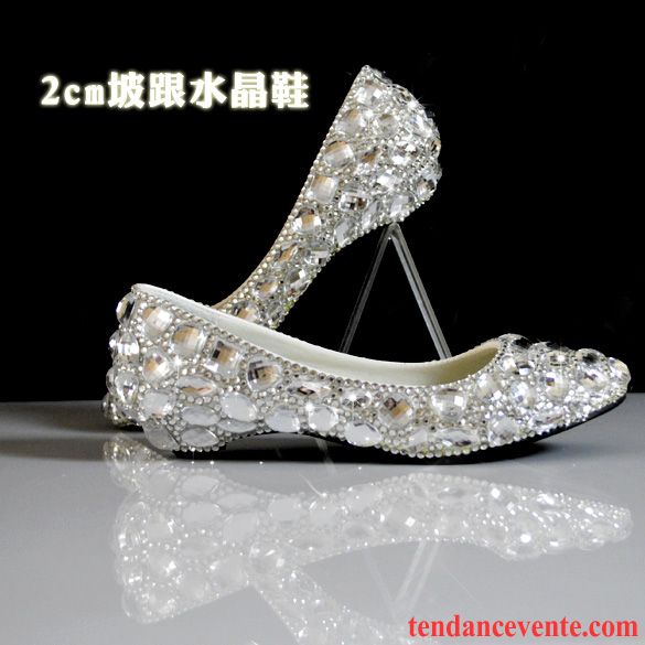 Escarpins Beige Doré Blanc Cristal Imitation Strass Mariage Femme Mariée Talons Hauts Argent Chaussures De Mariage