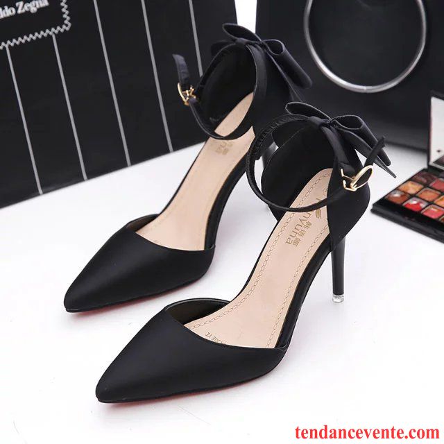 Escarpins Femme Talon Haut Pointe Pointue Sexy Sandales Rouge Talons Minces Derbies Femme Arc Chaussures De Mariage