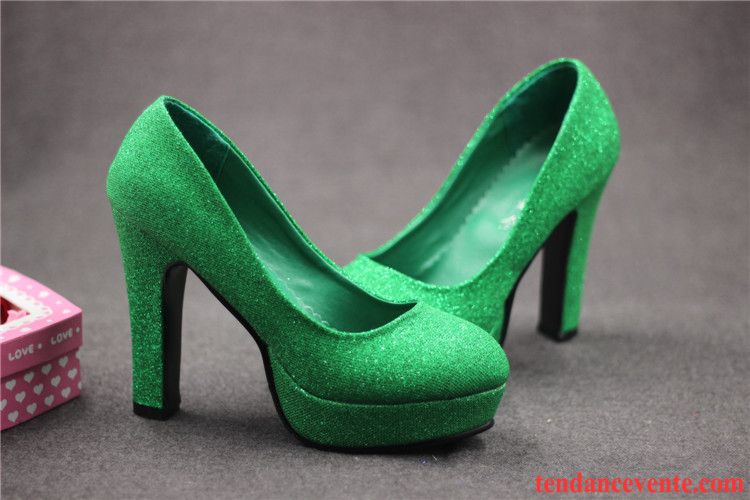 Escarpins Sport Femme Femme Mariée Bleu Rouge Vert Talons Hauts Pas Cher