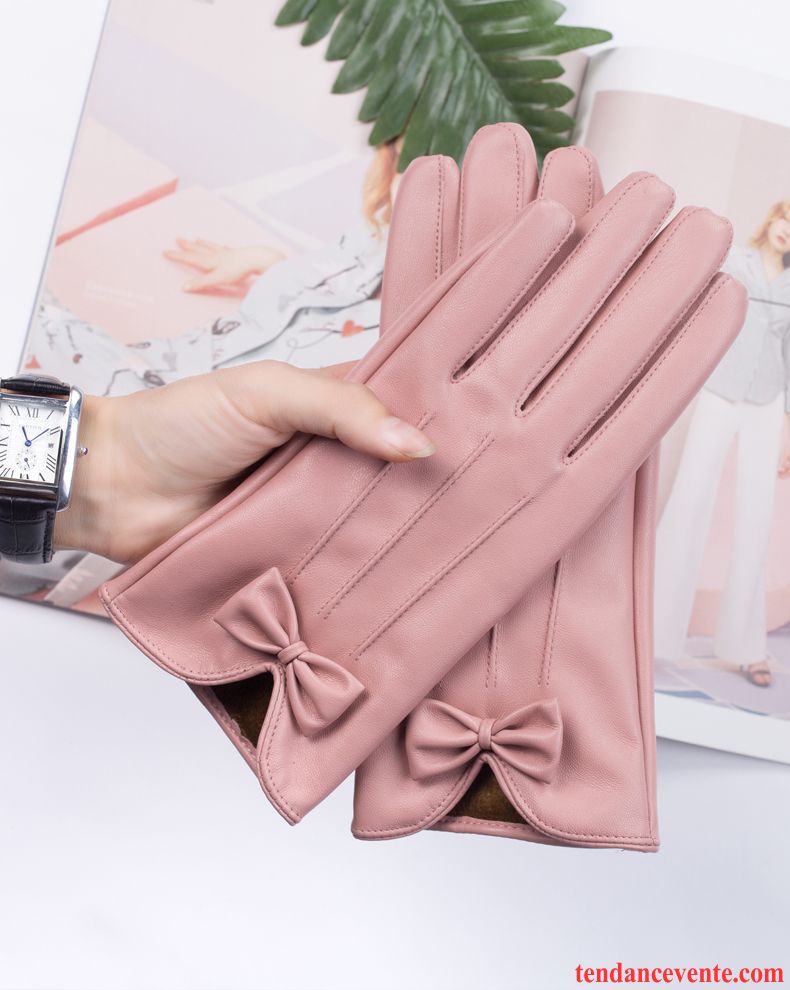 Gant Femme Cyclisme Charmant Étanche Au Vent Le Nouveau Écran Tactile Garder Au Chaud Rose