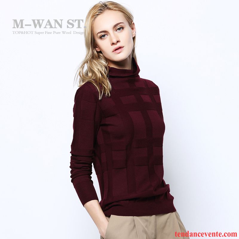 Gilet Femme Marron Extensible Tricots En Maille Femme Pullovers Haut Court Hiver L'automne Moulant La Laine Pur Slim