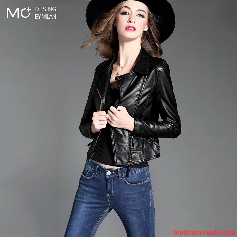 Jacket En Cuir Pour Femme Vêtements D'hiver Court Cuir Veste Femme Slim Taillissime Tendance Pardessus Beauté Chameau