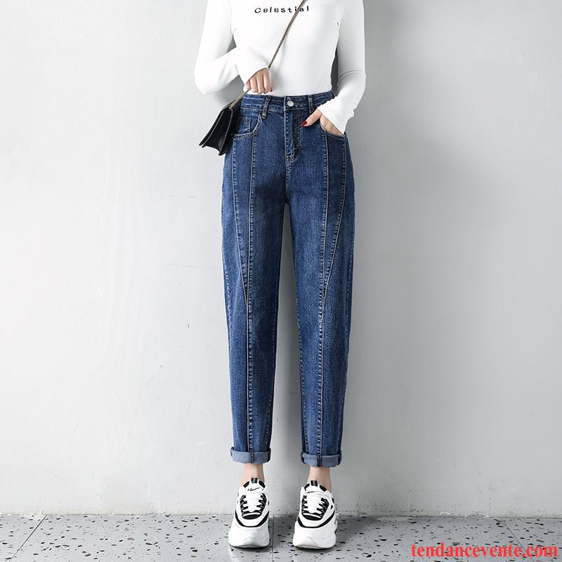 Jeans Femme Tendance L'automne Mince Harlan Printemps Pantalon Bleu Clair