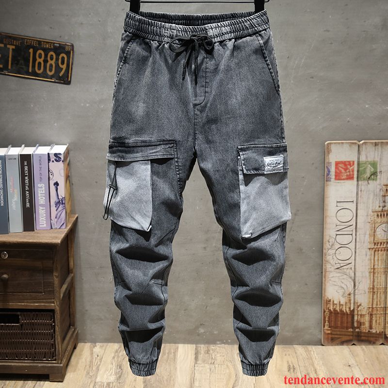 Jeans Homme Décontractée Bureau Baggy Légère Tendance Harlan Gris Foncé