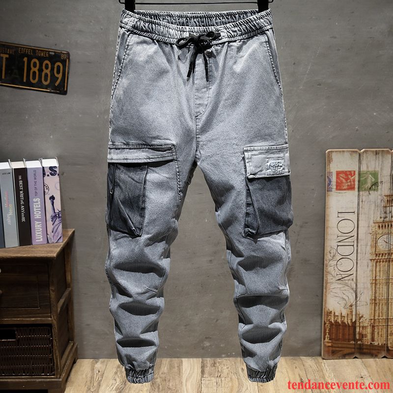 Jeans Homme Décontractée Bureau Baggy Légère Tendance Harlan Gris Foncé