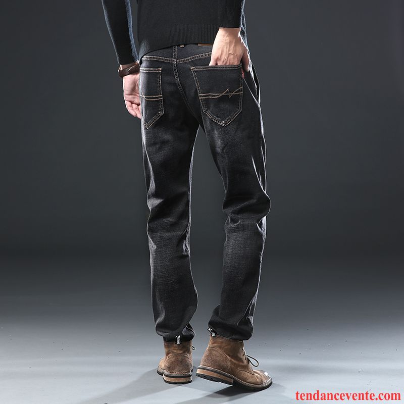 Jeans Homme Jambe Droite Taillissime Graisse Tendance L'automne Ultra Bleu Gris