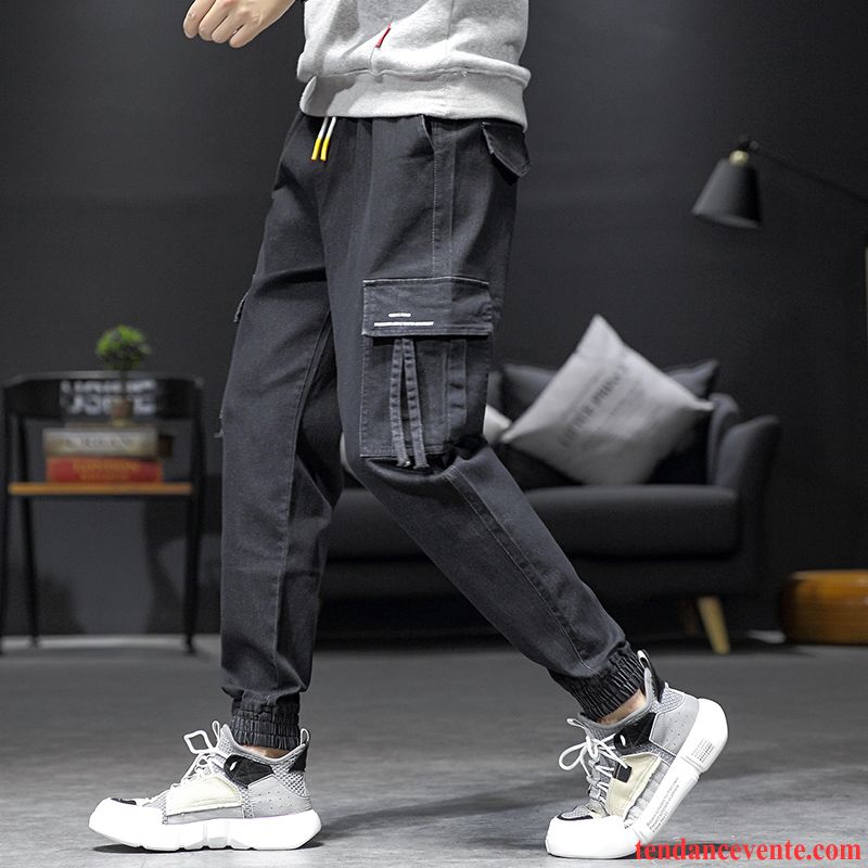 Jeans Homme Tendance Pantalon Baggy Bureau L'automne Noir Gris