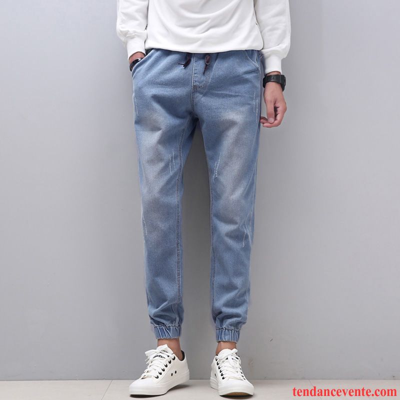 Jeans Homme Été Élastique Harlan Baggy Pantalon Printemps Bleu Clair