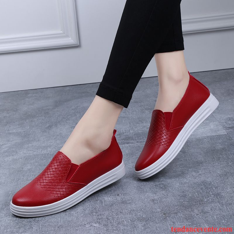 Les Chaussures Mocassins Tendance Femme Décontractée Toile Slip-on Printemps Mode