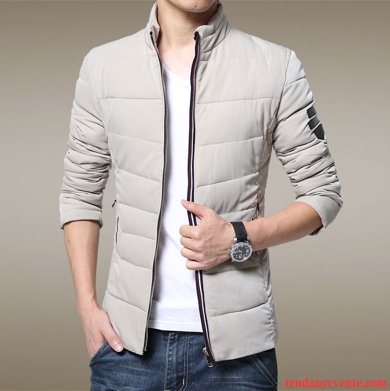 Les Plus Belles Doudounes Homme Hiver Jeunesse Court Homme Vêtements D'hiver Slim Lumière Pardessus Renforcé Neige