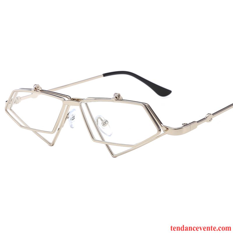 Lunettes De Soleil Femme Tissu Célébrité Homme Visage Rond Le Nouveau Tendance Or