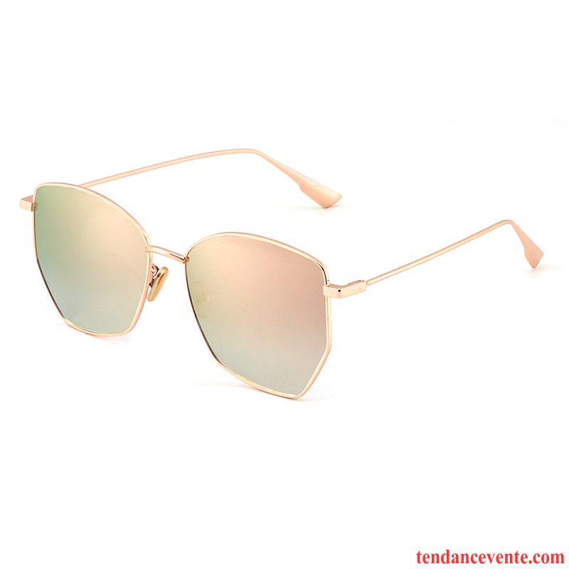 Lunettes De Soleil Femme Ultra Visage Rond Irrégulier Le Nouveau Tendance Rétro Noir Argent