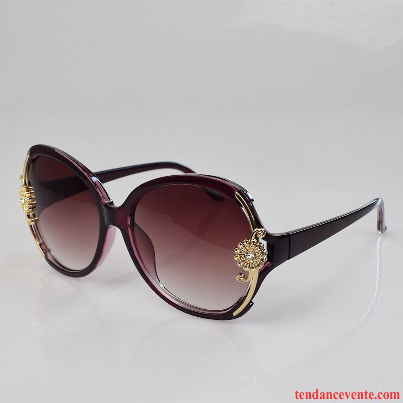 Lunettes De Soleil Femme Visage Rond Personnalité Longue Gros Élégant Diamant Noir