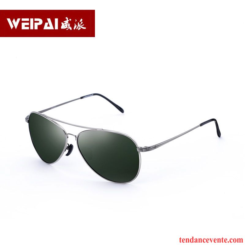 Lunettes De Soleil Homme Conduire Aviateur Coloré Chauffeur Myopie Tendance Vert